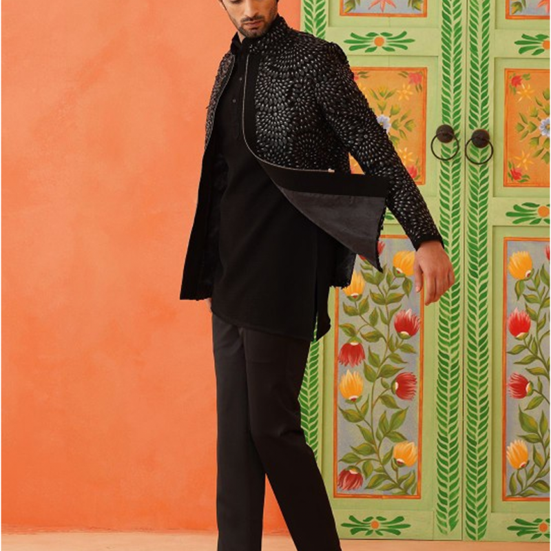 Men Bandhgala Mandarin Collar Suits