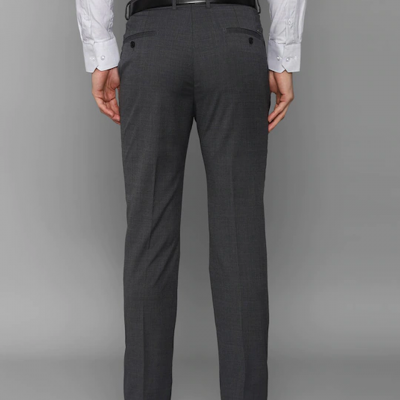 Men Grey Slim Fit Formal Trousers